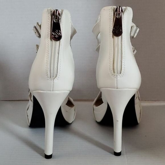 Daisy Fuentes Canal Heels Pumps Stilettos Shoes Open Toe Women's WOMAN'S 10 - Picture 6 of 16